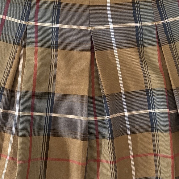 Dixxon Flannel Company Plaid Pleated Skirt Size S Brown Neutral Preppy - Picture 3 of 6